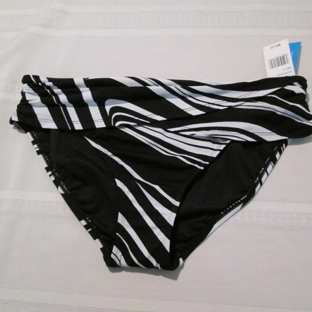Bleu Rod Beattie New Wave Striped Bikini Bottom NWT Sz 12 - Picture 3 of 7